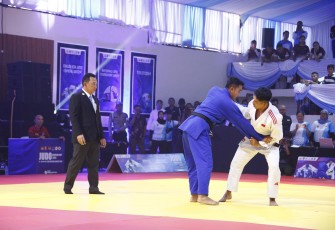 Kapolri saat Jadi Wasit di Kejuaraan Judo Kapolri Cup 2025 di Dojo Perkumpulan Judo Bhayangkara (PJB) Pusat, Lebak Bulus, Jakarta Selatan.