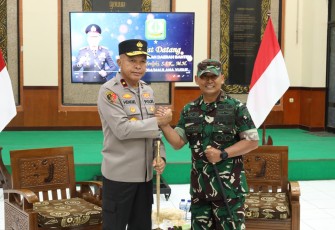 Kedatangan Kapolda Banten Brigjen Pol Hengki disambut dengan baik oleh Danrem 064/MY Brigjen TNI Andrian Susanto