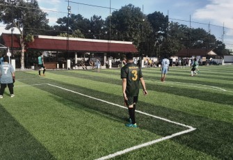 Foto suasana pertandingan antar Tim Kejaksaan Negeri Bitung VS Tim Gabungan Wartawan dan KPU