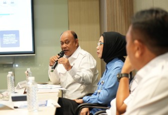 Kepala BGN, Dadan Hindayana, didampingi Kepala Biro Hukum dan Humas BGN, Khairul Hidayati saat Uji Publik Keterbukaan Informasi yang digelar Komisi Informasi Pusat sebagai bagian dari penilaian Monitoring dan Evaluasi Keterbukaan Informasi Publik di Jakarta, Rabu (1911).