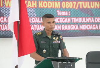 Kepala Staf Kodim (Kasdim) Tulungagung, Mayor Arh Untung Wiyono, ST