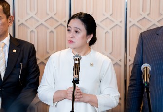 Ketua DPR RI Puan Maharani di Gedung DPR, Kompleks Parlemen, Senayan, Jakarta, Selasa (1/7/2025).