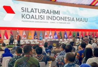 Silaturahmi Kebangsaan Koalisi Indonesia Maju (KIM) yang digelar Presiden RI Prabowo Subianto di Hambalang