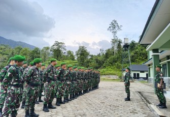 Kodim 1430/Konut saat Gelar Apel Siaga Antisipasi Unjuk Rasa di Konawe Utara