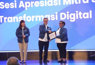 Wamendagri Ribka Haluk pada acara Deklarasi Indonesia Digital di Samisara Grand Ballroom, Sopo Del Tower, Jakarta Selatan, Rabu (10/12/2025).
