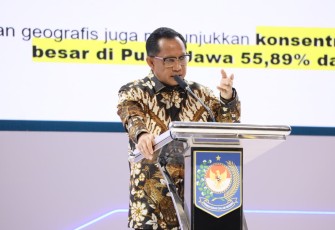 Mendagri Muhammad Tito Karnavian pada Rapat Koordinasi Nasional (Rakornas) Dukcapil dengan Lembaga Pengguna 2025 di Pullman Jakarta Central Park, Selasa (9/12/2025) malam.