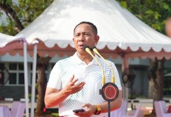 Panglima TNI Jenderal TNI Agus Subiyanto di Lapangan Prima, Mabes TNI Cilangkap, Jakarta Timur, Kamis (6/11/2025).