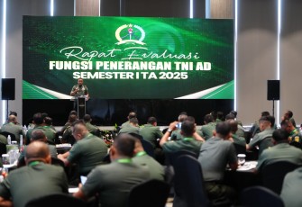 Rapat Evaluasi Fungsi Penerangan TNI AD Semester I Tahun 2025