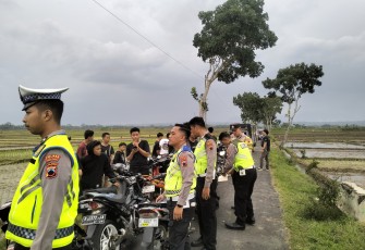 Satlantas Polres Purbalingga saat Amankan 14 Sepeda Motor