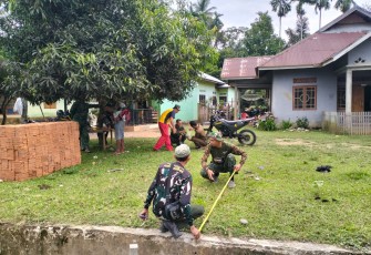 Pengukuran lokasi pembangunan Pos Kamling