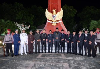 TNI-Polri Bersama Forkopimda Pacitan Gelar Apel Kehormatan dan Renungan Suci