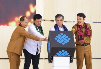 Menaker Yassierli saat launching PBL Smart Sector di Serang, Senin (4/8)