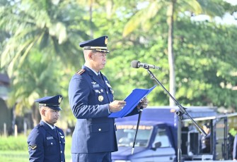 Danlanud RSA Natuna Jadi Inspektur Upacara Peringatan Hari Lahir Pancasila Tahun 2025