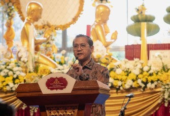 Dirjen Bimas Buddha Kemenag Supriyadi membuka kegiatan ITC 2025 di Magelang, Jum'at (4/7)