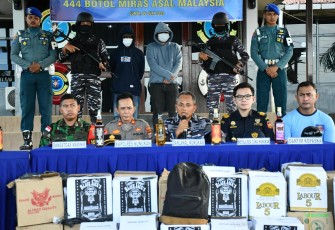 TNI AL Gagalkan Penyelundupan Miras Senilai Rp 190 Juta di Nunukan