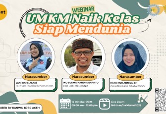 Bea Cukai Aceh Akan Gelar Webinar UMKM Naik Kelas Siap Mendunia
