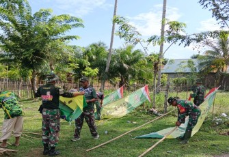 Satgas TMMD Ke-124 Kodim 0408/BS dan Warga Gotong Royong Siapkan Lapangan