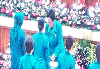 Pengukuhan Ellen Sondakh sebagai ketua dekranasda dan ketua TP PKK Kota Bitung Periode 2025-2030