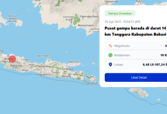 Gempa Bumi Terkini. Sumber: BMKG
