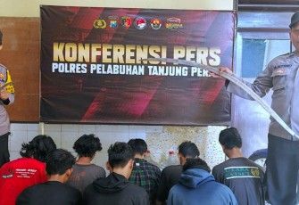 Konferensi Pers Remaja Terlibat Bentrokan di Kalilom Lor Surabaya, Rabu (10/9)