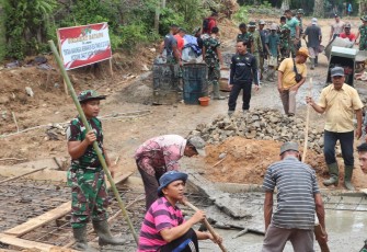 Pengecoran Plat Duiker Untuk Jalan Baru