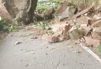 Longsor Tebing Batu di Ponorogo