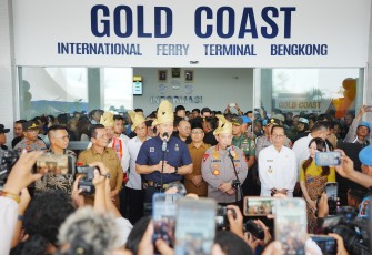 Kapolri Jenderal Listyo Sigit Prabowo saat Hadiri Peresmian Pelabuhan Gold Coast Bengkong