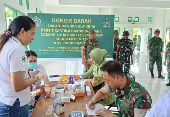 Kodim 1715/Yahukimo Gelar Donor Darah Semarakkan HUT Persit Ke-79