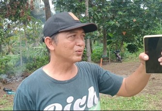 Tomo warga kelurahan Girian Indah saat di temui di lokasi pembangunan Manunggal Air TMMD Kodim 1310/Bitung