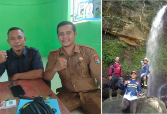 Ketua BPD Muhlil Dahlan dan Kades Talang Baru, Tukin