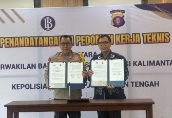 Polda Kalteng Bersama Bank Indonesia Tandatangani Kesepahaman Pedoman Kerja Teknis