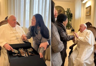 Puan bersama Megawati datang ke kediaman Paus Fransiskus di Domus Sancta Marthae atau Residen Santa Marta, Vatikan, Jumat (7/2/2025) sore waktu setempat.