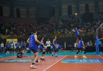 Lavani Tumbangkan Palembang Bank Sumsel 3-0 di Proliga Kediri