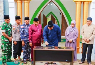 Bupati Roby saat Peresmian Masjid Besar Jannatul Bahri