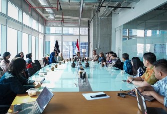 Wakil Menteri Ekonomi Kreatif, Irene Umar, menerima audiensi Wali Kota Tomohon, Caroll Joram Azarias Senduk, di Kantor Kementerian Ekraf, Jakarta, Selasa (14/7/2026).