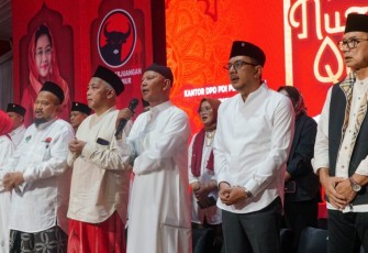 DPD PDI Perjuangan Jawa Timur saat menyelenggarakan peringatan Nuzulul Quran