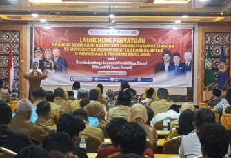 Launching penyatuan Akbid Nusantara Indonesia Lubuk Linggau ke Umuka Karanganyar dan pembukaan 8 program studi baru, Senin (2/2/2026)