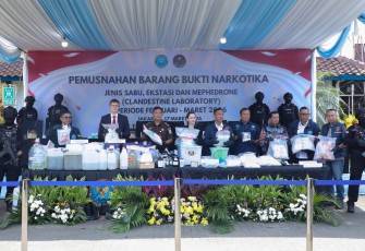 BNN RI Musnahkan 35 KG Barang Bukti Narkotika Hasil Ungkap Kasus di Bandara dan Clandestine Laboratory di Bali 