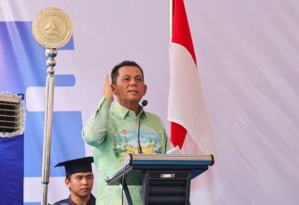 Gubernur Kepulauan Riau H Ansar Ahmad menghadiri Wisuda ke-26 Sarjana dan Pascasarjana Universitas Maritim Raja Ali Haji, Sabtu (28/3/2026).