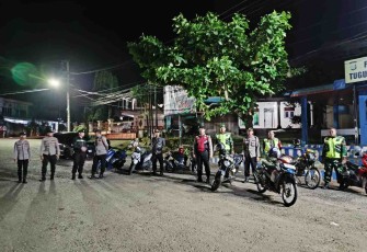 Patroli malam wilayah Kodim 0412/LU, Sabtu (10/1)