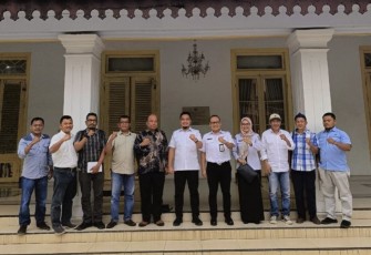 SMSI Banten foto bersama Wali Kota Cilegon, Rabu (21/1)