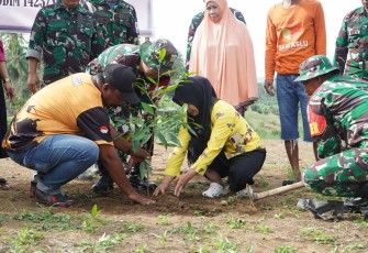 Tanam pohon di lokasi TMMD 