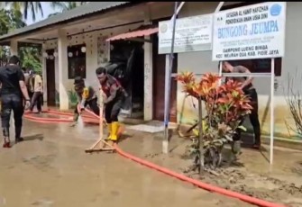 Polres Pidie Jaya Percepat Pemulihan Pascabanjir dan Fasilitas Pendidikan