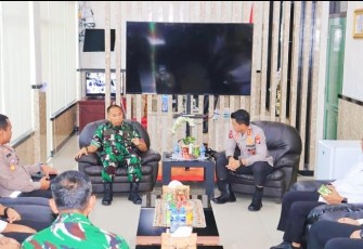 Dandim 0315/Tanjungpinang Sambut Kunjungan Silaturahmi Kapolresta Tanjungpinang