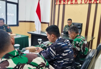 Rakor Audit Itjen TNI Periode I TA 2026 di Itdam XV/Pattimura