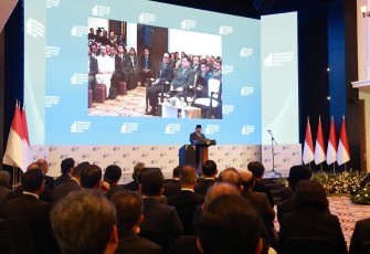 Prabowo Subianto memberikan sambutan 