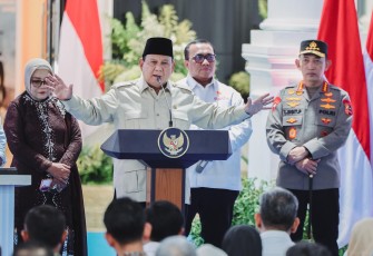 Presiden Republik Indonesia Prabowo Subianto meresmikan Museum Marsinah dan Rumah Singgah di Kabupaten Nganjuk, Jawa Timur, Sabtu (16/5/2026)