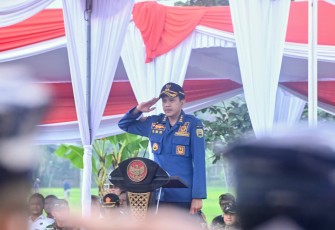 Wabup Trenggalek, Syah Muhamad Natanegara, saat membuka TMMD ke-108, di Desa Sukorejo, Kecamatan Gandusari, Kabupaten Trenggalek, Rabu (22/4/2026)