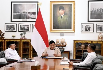 Presiden Prabowo Subianto di Istana Merdeka