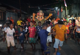 Semangat Piala Dunia, TNI dan Masyarakat Nobar kebangsaan 